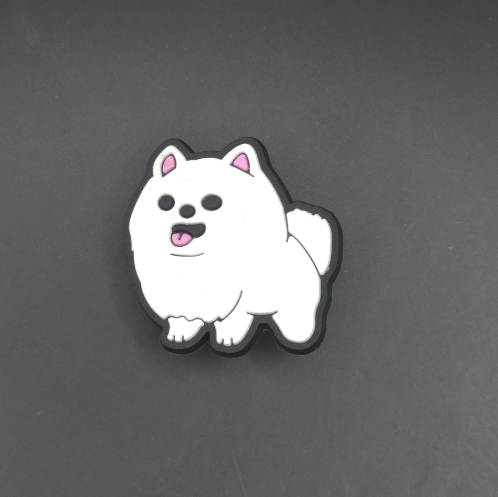 (5/$15) Pomeranian Dog Croc Charm - Picture 1 of 2